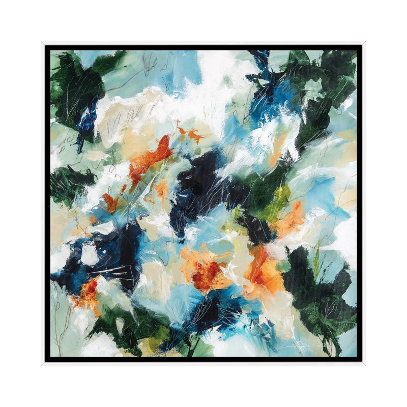 Nature Imprints I by Cristina Dalla Valentina - Painting on Canvas, 93.98 cm H x 93.98 cm W, White Framed