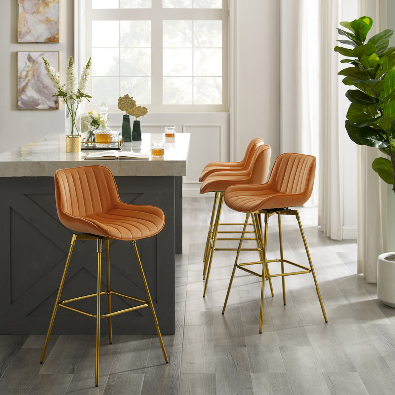 Tabouret de bar pivotant 28,95 po Abingdon, Caramel