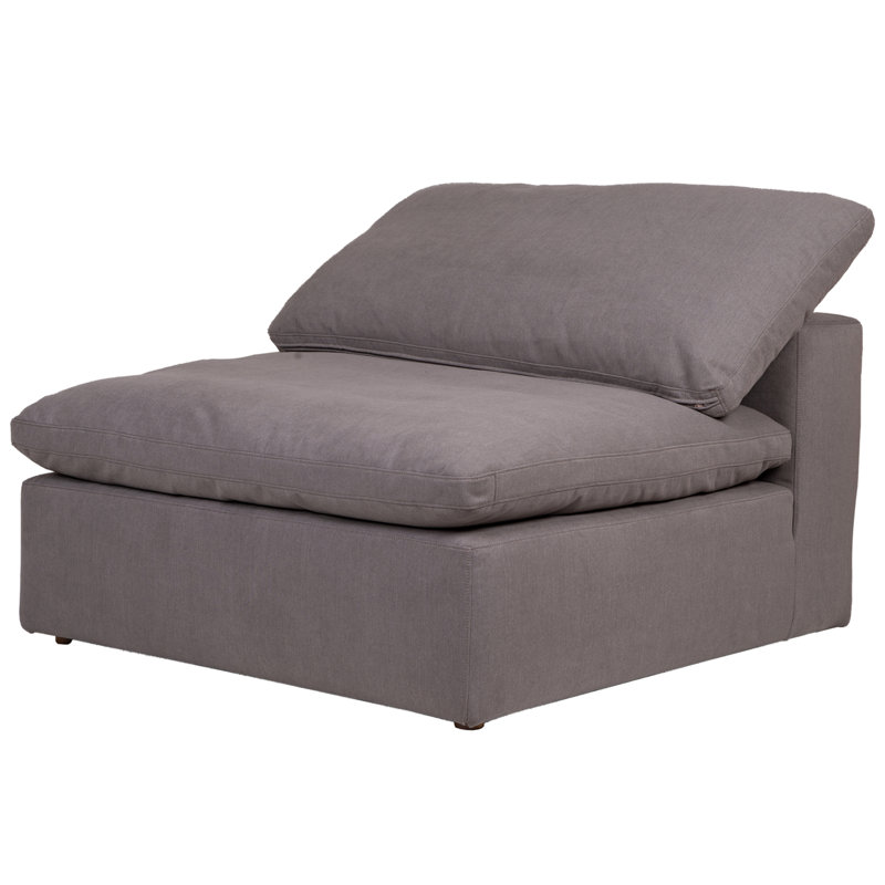 Clay Slipper Chair, Light Gray Performance
