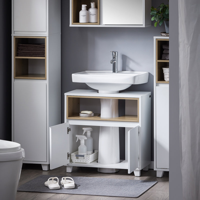 Arthor 70cm Single Bathroom Vanity Base Only, White