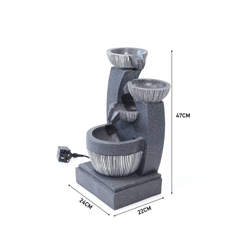 Weather Resistant Floor Fountain with Light