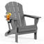 Chaise Adirondack pliable Hayfield en PEHD avec porte-gobelet résistant aux intempéries -2091441344