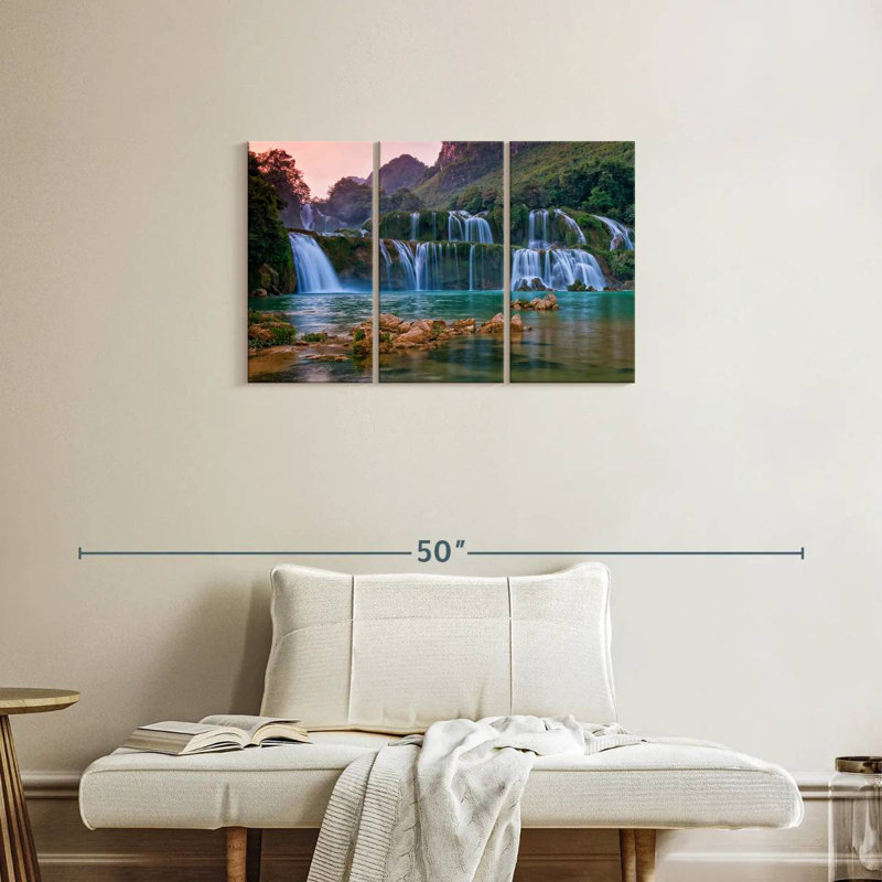 Alvord Ban Gioc Waterfall Scenery, 20" H x 33" W