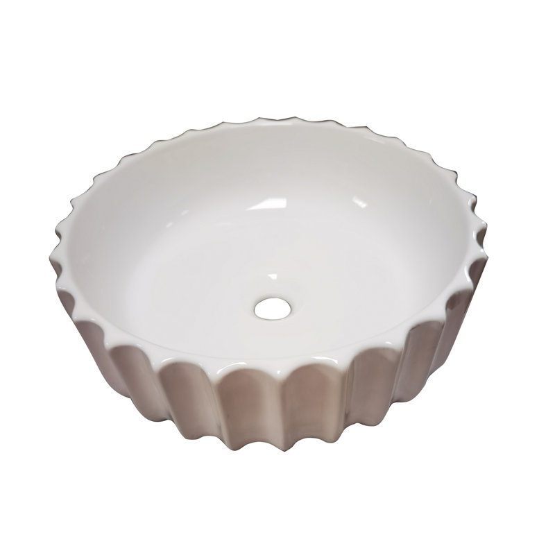Barclay 16.75'' White Vitreous China Circular Bathroom Sink