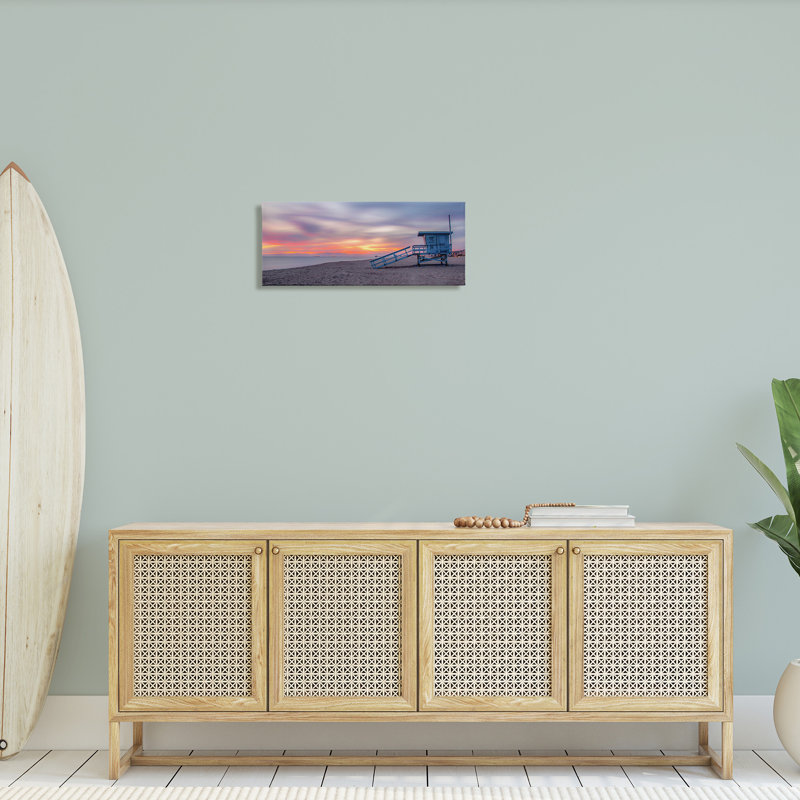 «Beach Hut Sunset» par Jeff Poe, H 10 po x l 24 po x P 1,5 po