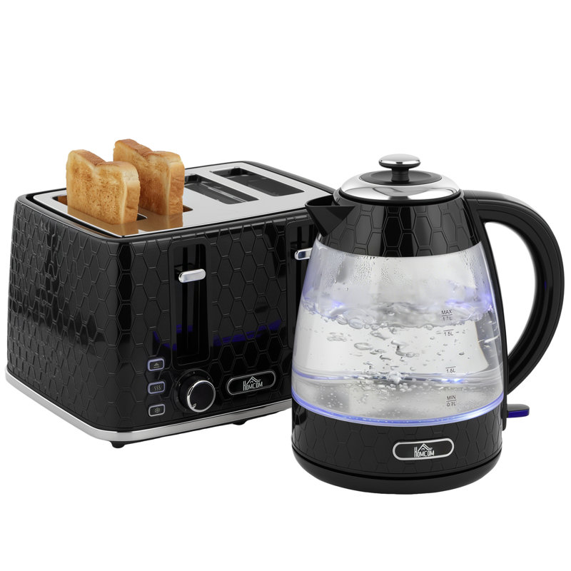 Kettle and Toaster Set, Black