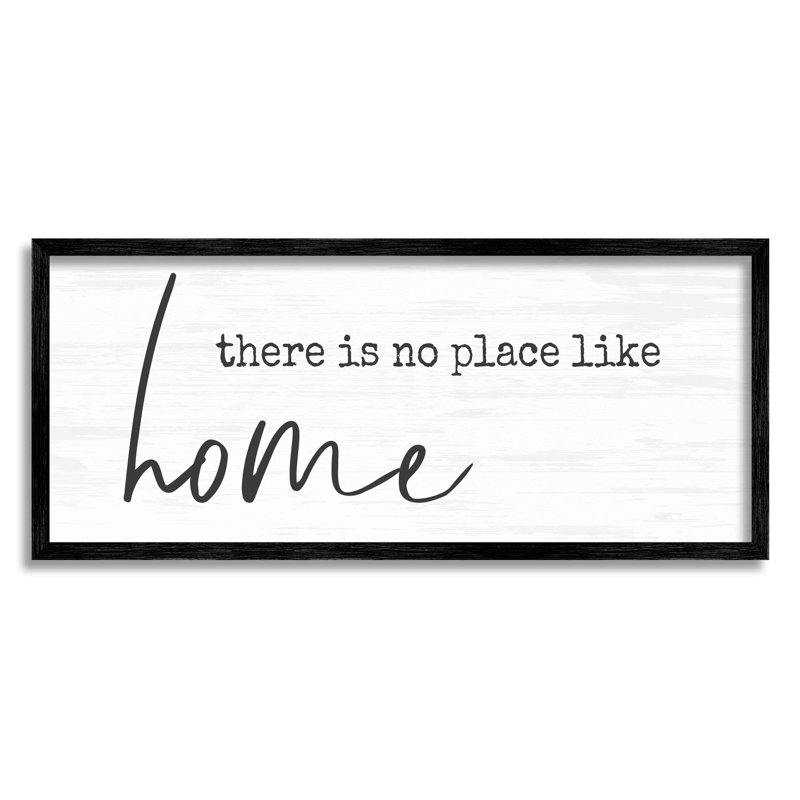 No Place Like Home, art de la giclée encadrée par Anna Quach, Giclée encadrée noir minuit, H 10 po x l 24 po x P 1,5 po