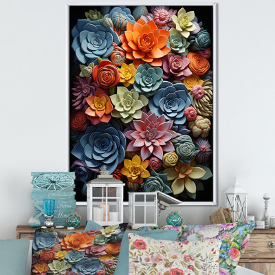 «Sutera Colorful Succulents Natures Resilience», reproduction sur toile