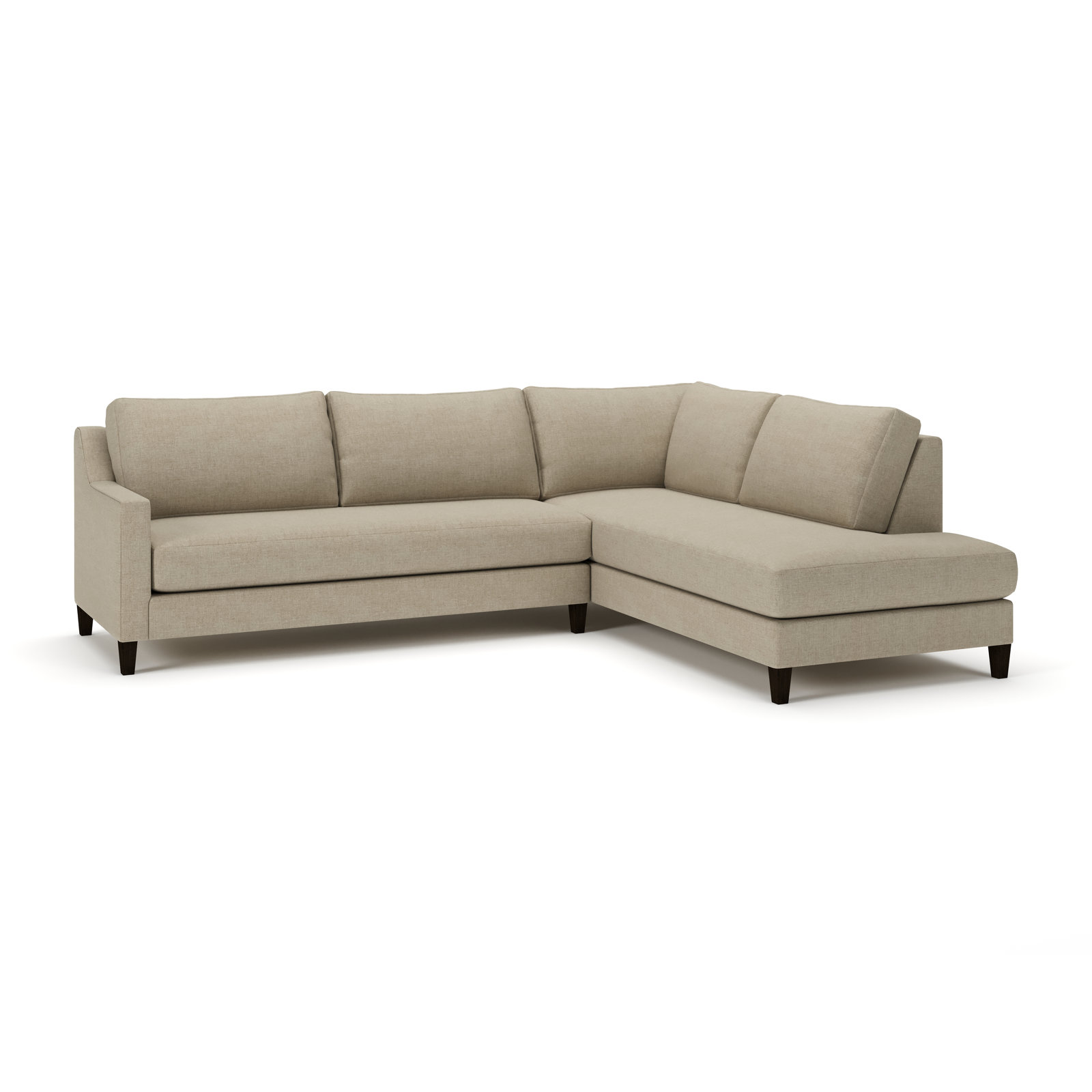 Marlowe Chaise Sectional, Turbo Wheat, Right Hand Facing