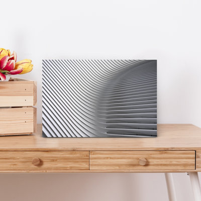 Sleek Architectural Waves Abstract Contemporary Elegant Architecture Wall Art Print