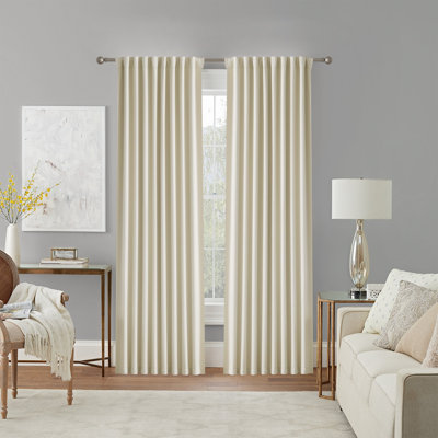 Room Darkening Curtain Panels, Back Tab, Rod Pocket, 2 Panels Set