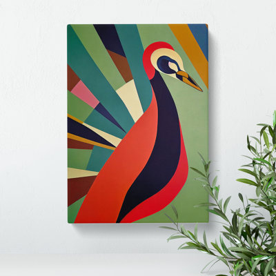 Peacock Abstract - Wrapped Canvas