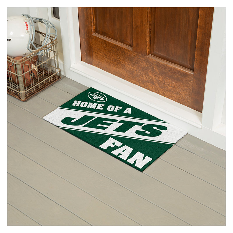 NFL Home of a Fan Team Color Outdoor Doormat, New York Jets