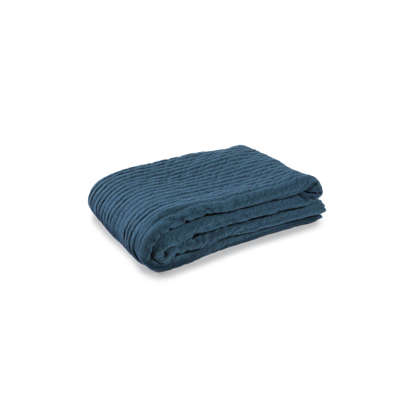 Knitted Throw Blanket, Teal