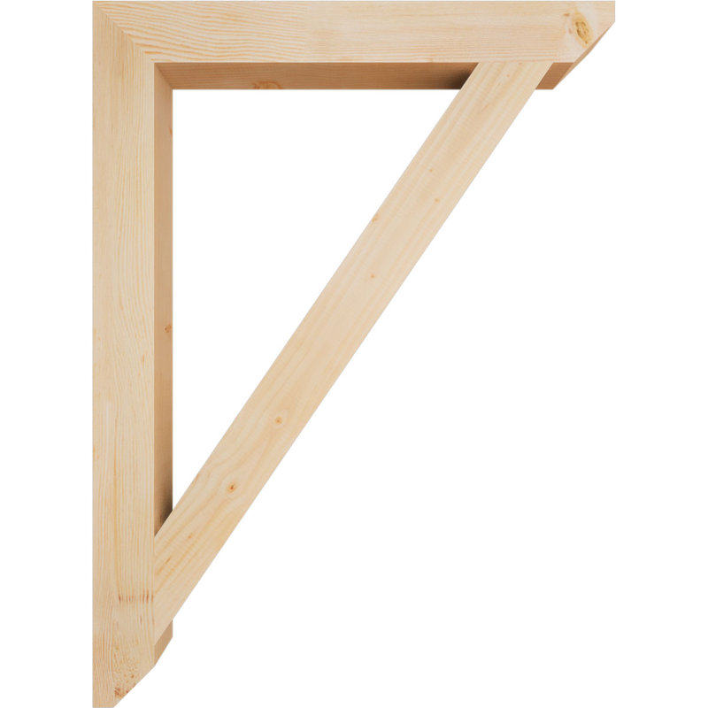 Support traditionnel en bois rustique à lattes, Sapin de Douglas, H 46 po x l 3,5 po x P 34 po