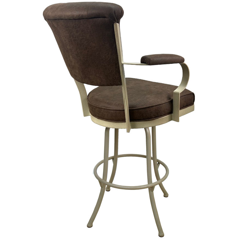 Très grand tabouret pivotant de 34 po Kiahna, Beige, Whisky du Nord-Ouest
