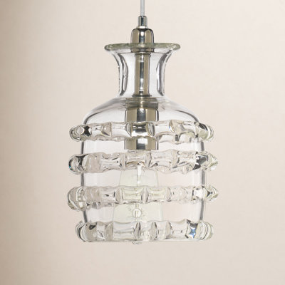 Ribbon Single Light Glass Dimmable Pendant