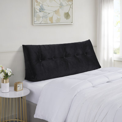 Bed Wedge And Gap Filler Pillow For Headboard With Side Pockets By Sweet Home Collection