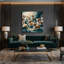«Dogs Lowchen», art mural sur toile bleue-52798993