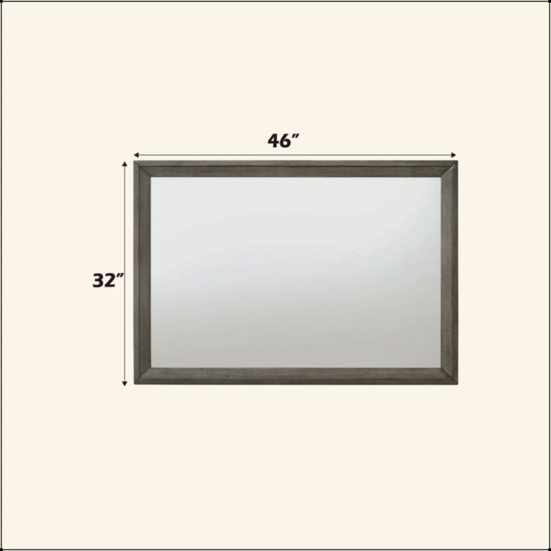 Miroir à finition chêne gris