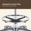  Tabouret à roulettes ergonomique pivotant avec anneau repose-pieds pour Hygienic Spa Spa Home and Office, Haku 506F (version de base + repose-pieds, noir)-1302237018-1280302401