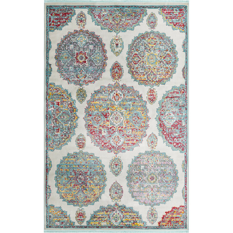 Floral Indoor Rug, Rectangle 6' x 9'