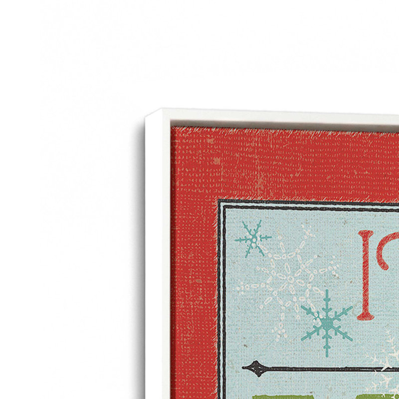 Frosted Merry Wishes, ensemble de 2 impressions sur toile, 13" H x 18" W, Impression encadrée sans passe-partout