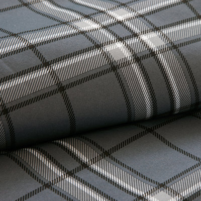 Plaid with Button Details Traditional Comforter Set