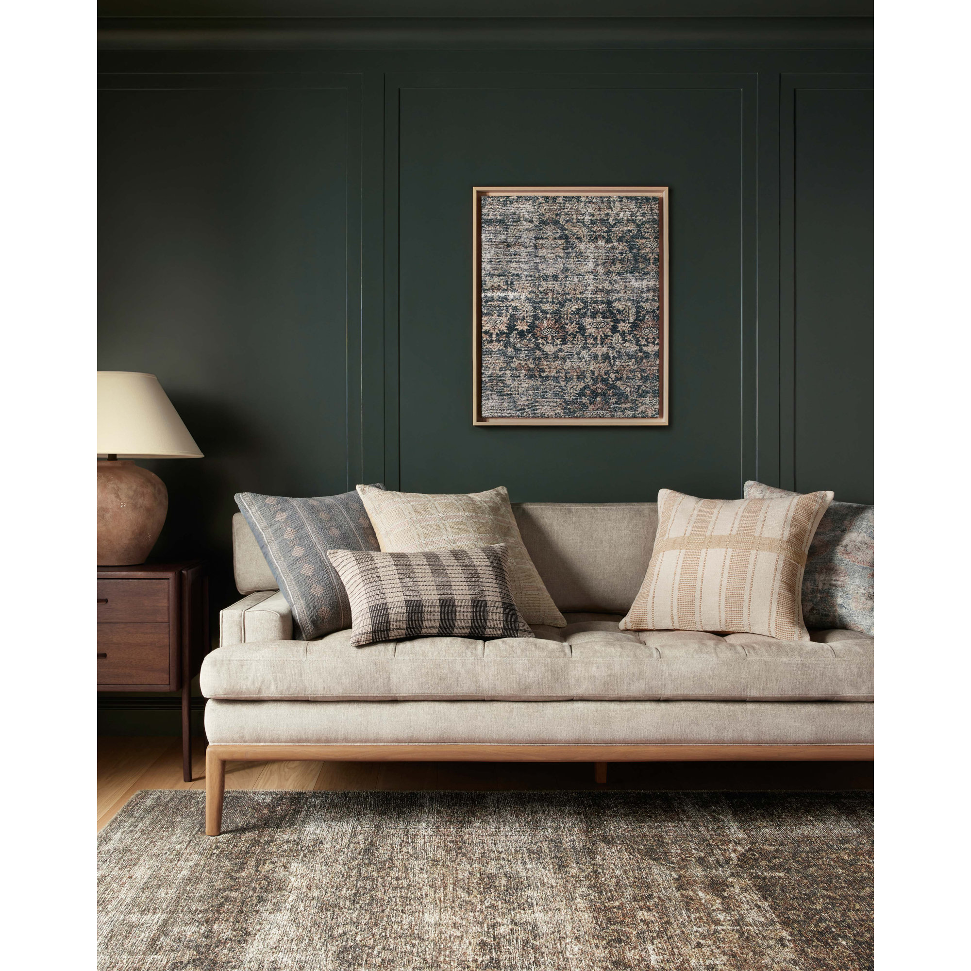 Palomar Striped Cotton Throw Pillow, Down