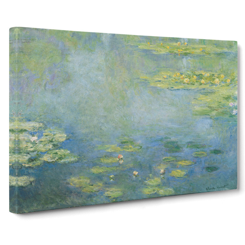 Water Lilies Lily Pond Vol.28 by Claude Monet - Wrapped Canvas Painting, 50cm H x 76cm W x 3cm D