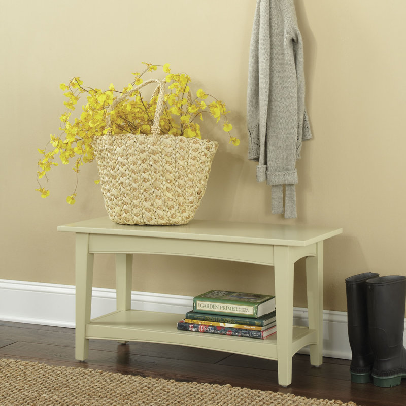 Ajwad 36"W Cottage Beach House Design Wall Mounted Coat Hook and Bench Set with Storage, Sand