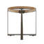 Aguon Glass Top Cross Legs End Table