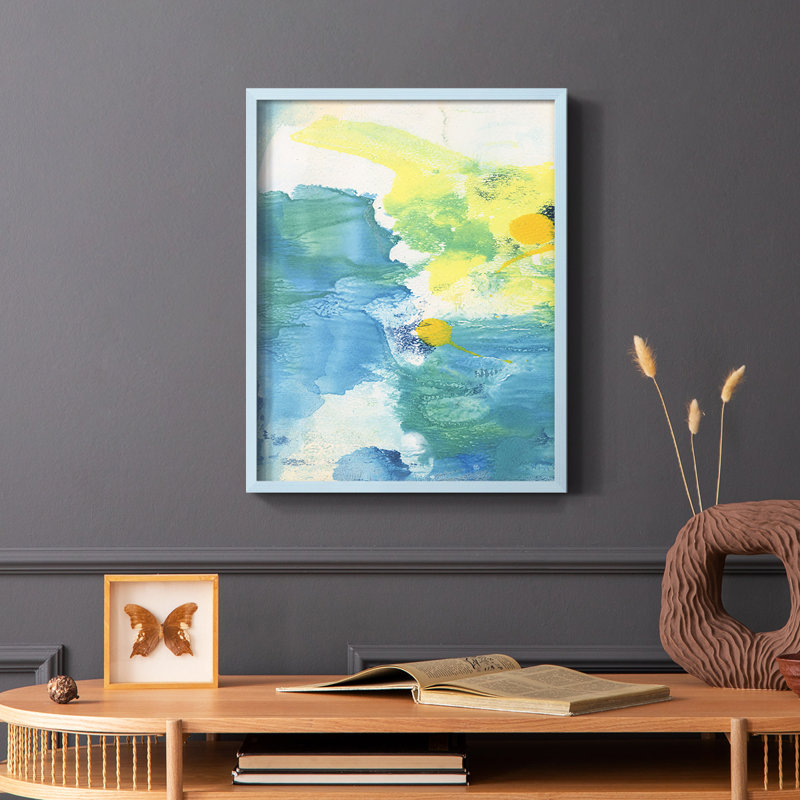 «Early Dream II», reproduction encadrée - bois massif, H 10 po x l 8 po, Bleu