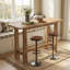 63" Solid Wood Counter Height Bar Table with Heavy-Duty Legs, Tall Dining Table for Kitchen & Home Bar (No stool)-1232911875