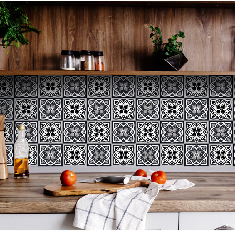 Carreau de mosaïque auto-adhésif en vinyle 4 po x 4 po