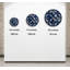 Horloge murale en verre trempé, motif géométrique bleu, style moderne, décoration intérieure, art abstrait, pièce maîtresse-616571204-616571205