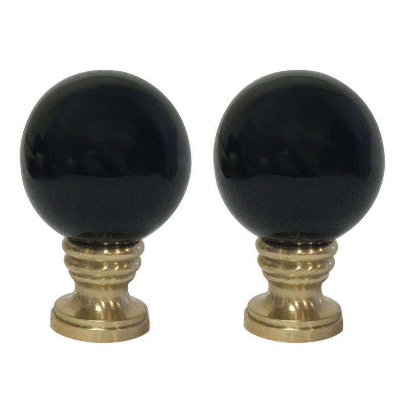 Faîteau de lampe sphérique en céramique, Noir