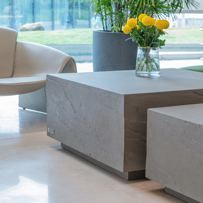 Colorado GRC Coffee Table, Space Grey, 40.6cm H x 86cm W x 86cm D