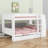 Space-Saving Bunk Bed with Desk, Storage Shelves and Trundle