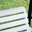 Balancelle de patio en bois 3 places avec table basse pliante