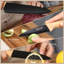 Ensemble de couteaux de cuisine 6 pièces Hecef, lame de couteau en acier inoxydable à haute teneur en carbone avec revêtement noir, boîte-cadeau (ensemble de 6)