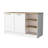 Kitchen Island With 2 Doors And 3 Open Shelves In White Ash Sophisticated Enclosed Storage