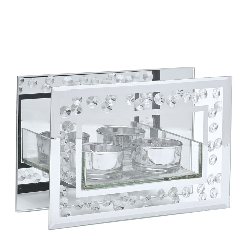 12Cm Glass Tabletop Votive Holder, 2, 12" H x 18" W x 6.7" D