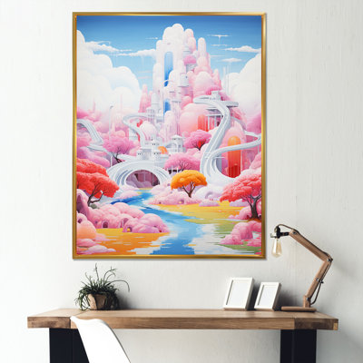 «Pink Country Club Architecture I», reproduction sur toile