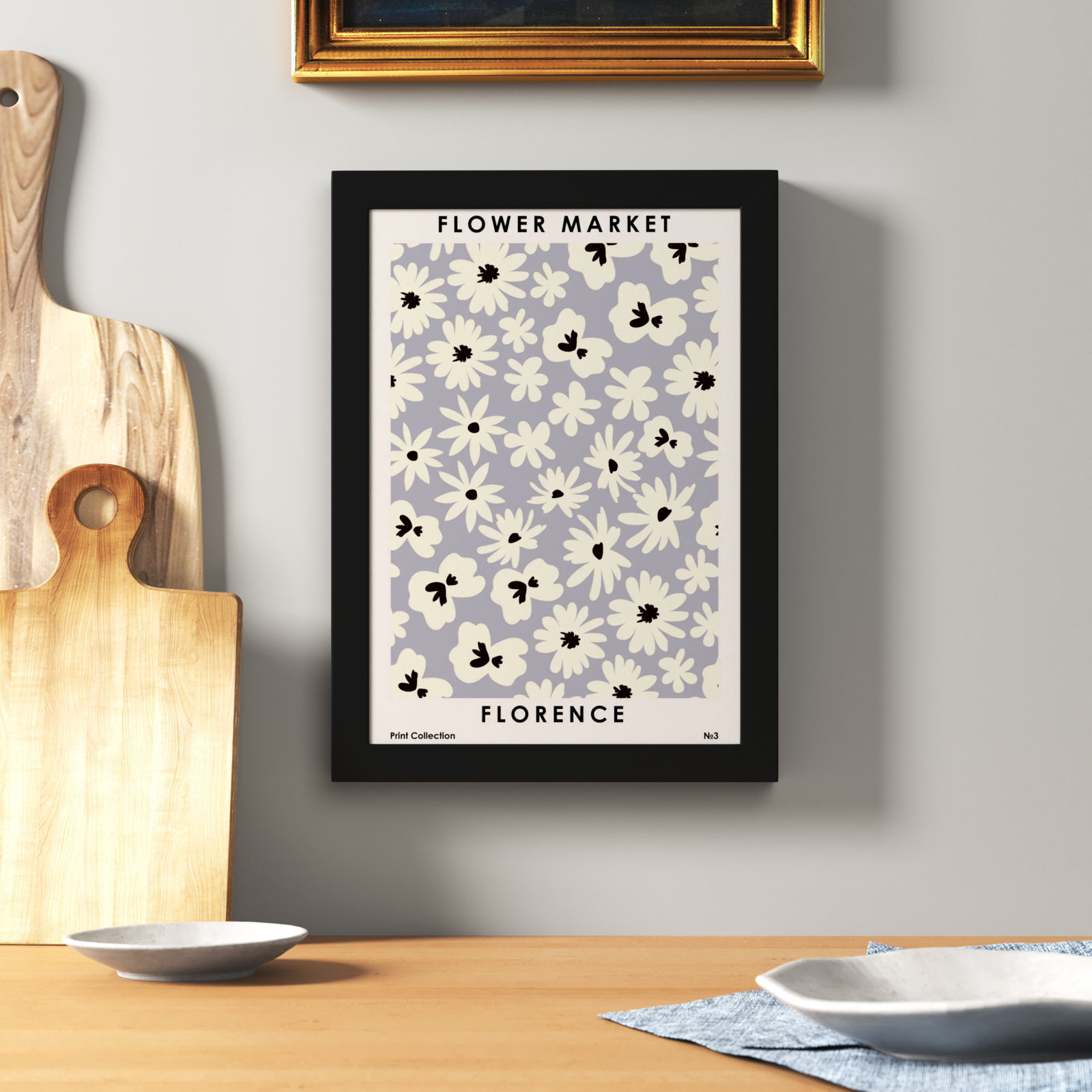 Flower Market Florence by Nktn, 13" H x 10" W x 1" D, Black