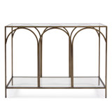 Serse 42'' Glass Top Console Table