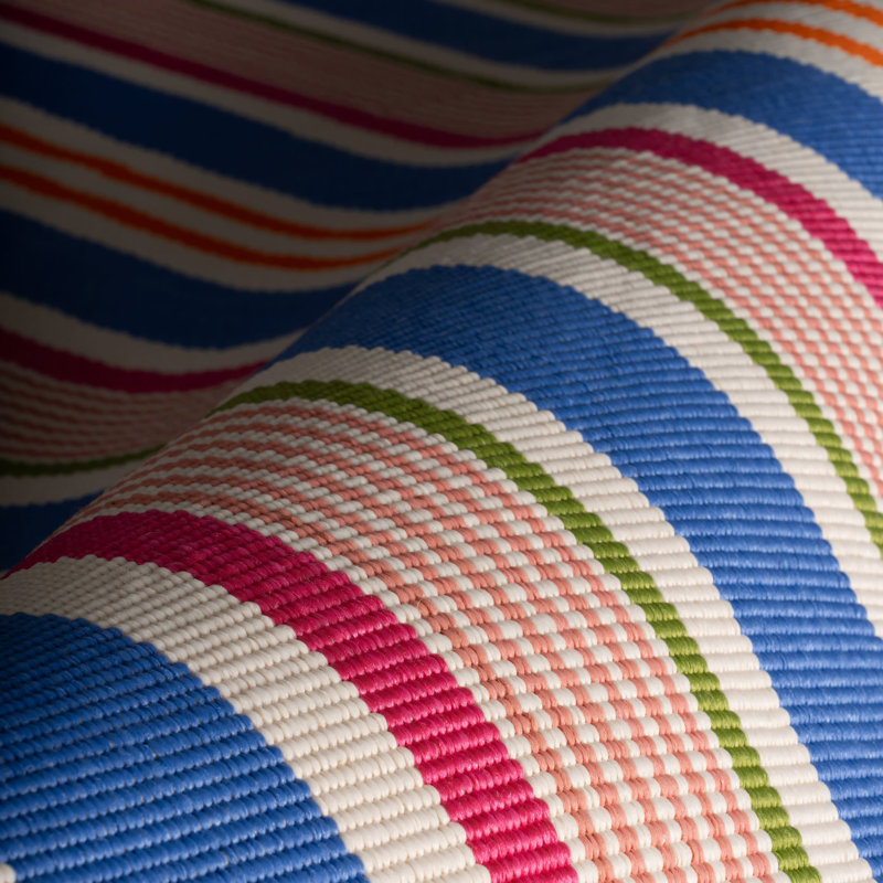 Festival Stripe Multi Handwoven Indoor/Outdoor Rug, Rectangle 3' x 5'