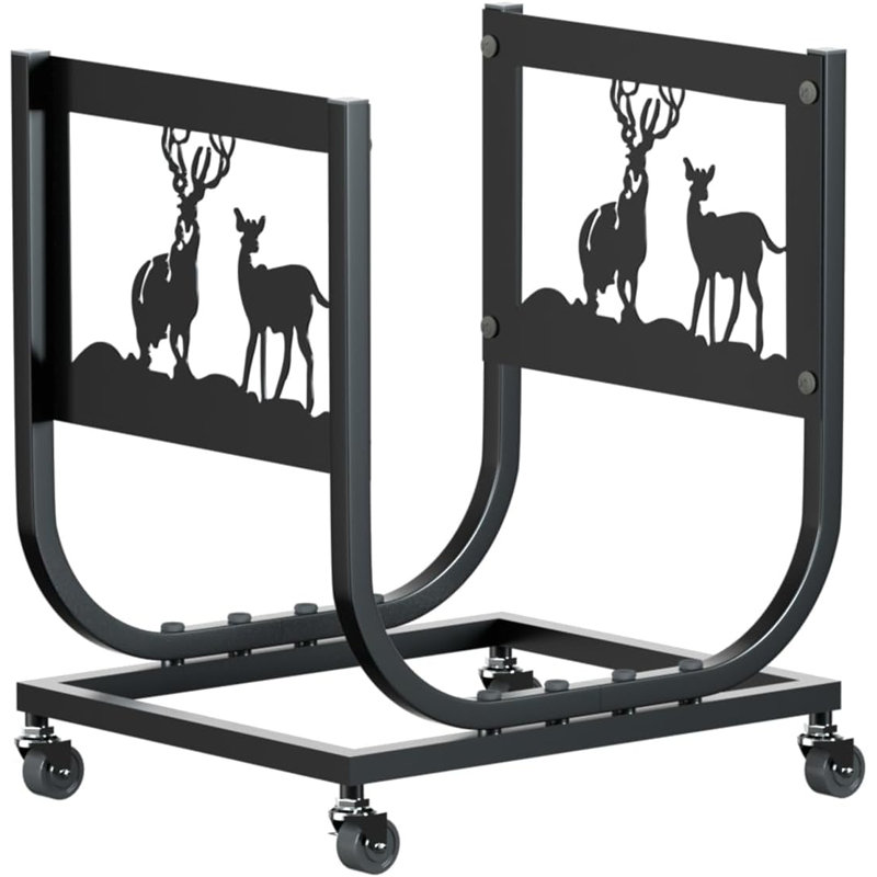 Supports à bois de chauffage intérieur et extérieur avec poulies