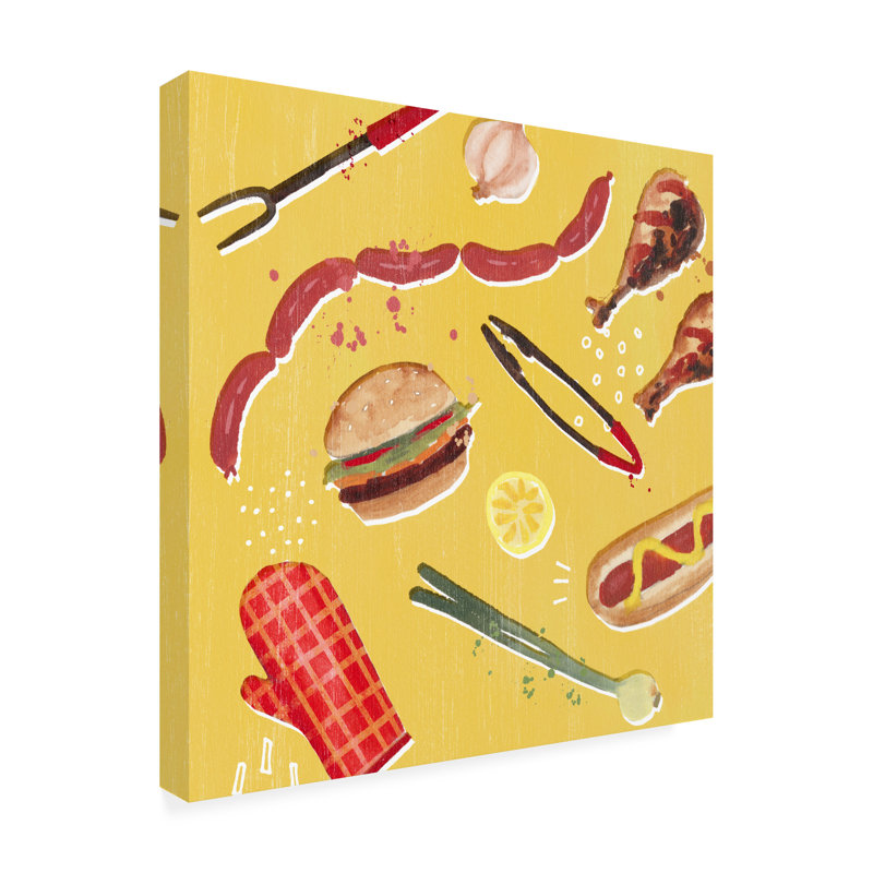 Toile d'extérieur «Throw It on the Grill III» Domingue Victoria Borges, H 14 po x l 14 po x P 1,5 po