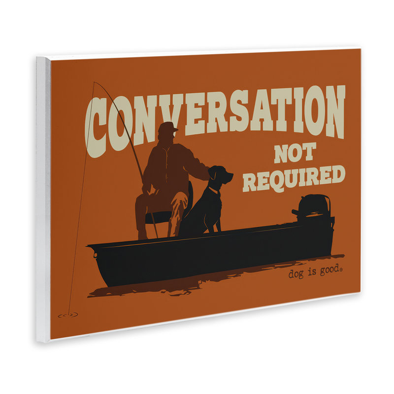 «Conversation Not Required Dog», art mural par Dog Is Good, H 13 po x l 19 po
